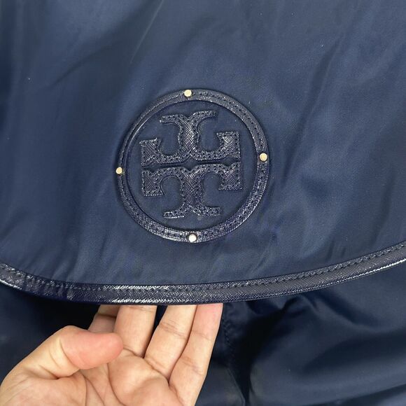 Tory Burch Billy Nylon Messenger Diaper Baby Bag Blue Crossbody Adjustable - Picture 3 of 16